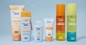 Campanha de publicidade com influenciadores com produtos de verão da ISDIN