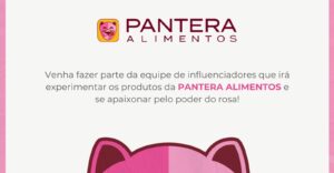 Campanha PANTERA ALIMENTOS - banner com a pantera cor de rosa