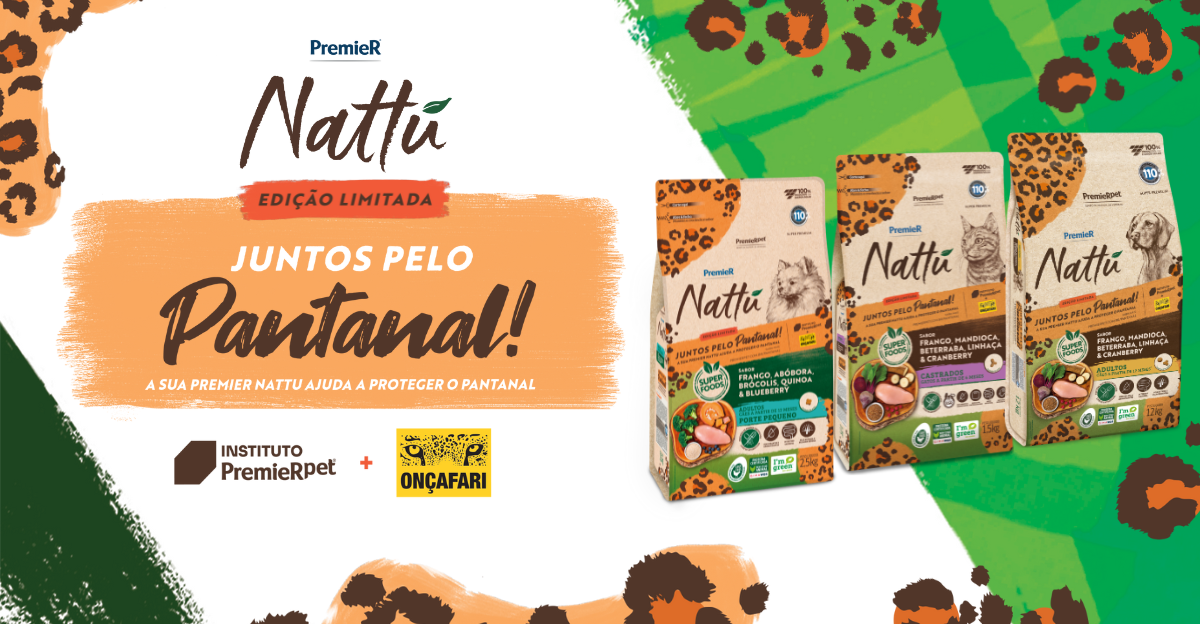 Campanha com influenciadores para divulgar o produto Premier Nattu edição limitada Onçafari