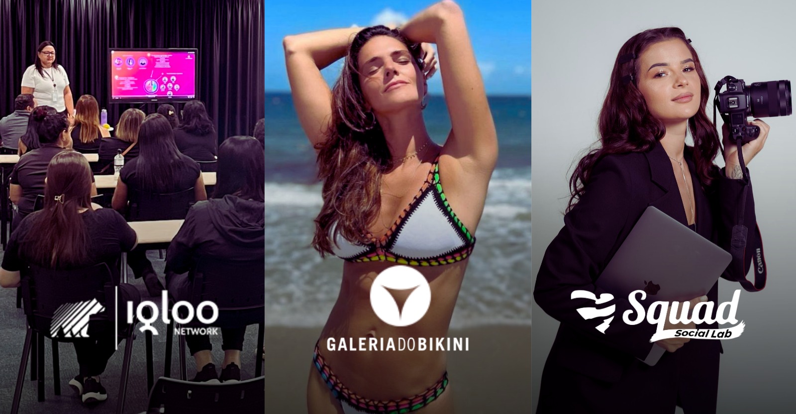 Campanha de review para as marcas Igloo Network, Galeria do Bikini e Squad Social Lab